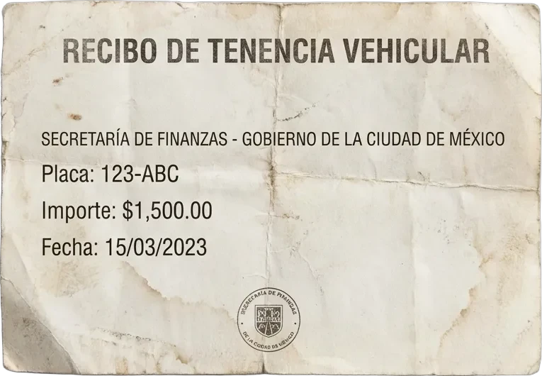 Recibo de Tenencia Viejo
