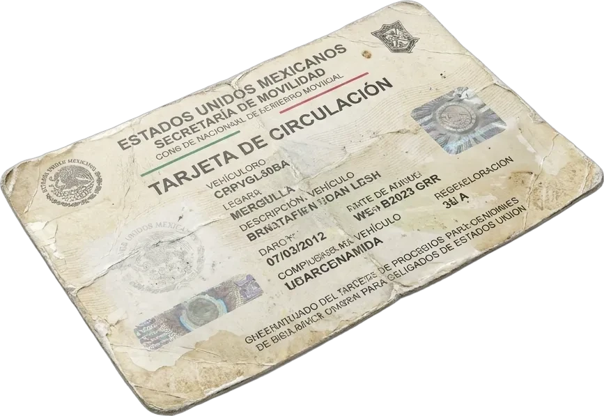 Tarjeta de Circulación Vencida