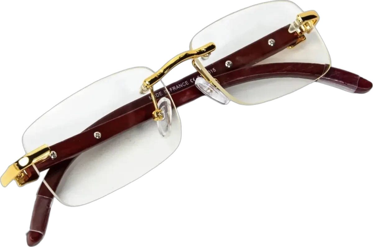 Lentes Cartier de Madera (Imitación)