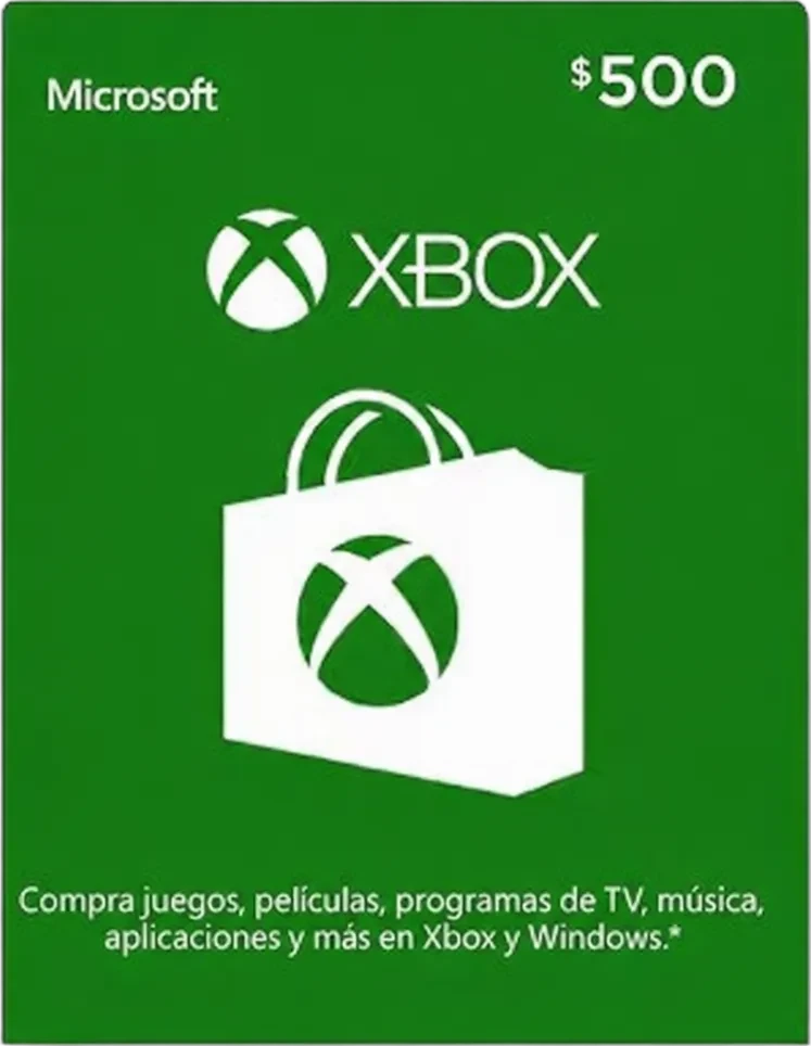 Tarjeta Xbox $500