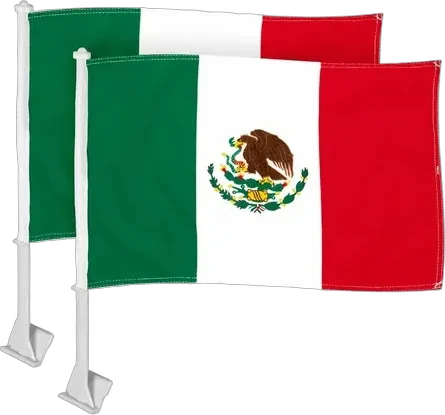 Par de Banderas México para Whip