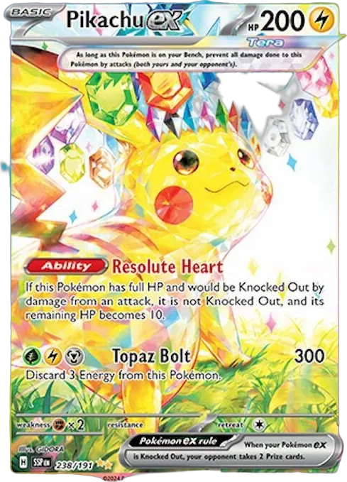 Sobre Surging Sparks arte Pikachu ex