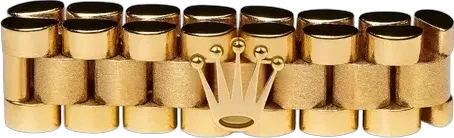 Anillo Tejido Rolex Chapa de Oro