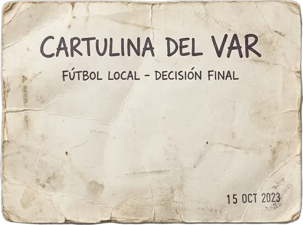 Cartulina del VAR
