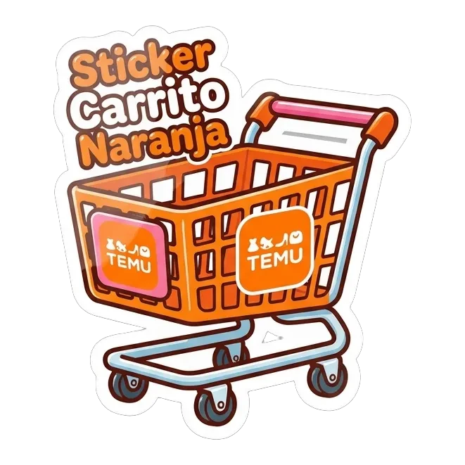 Sticker Carrito Naranja
